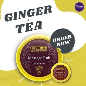 Creations Spa Essentials Ginger & Tea Massage Rub
💯 authentic (2X 50g)